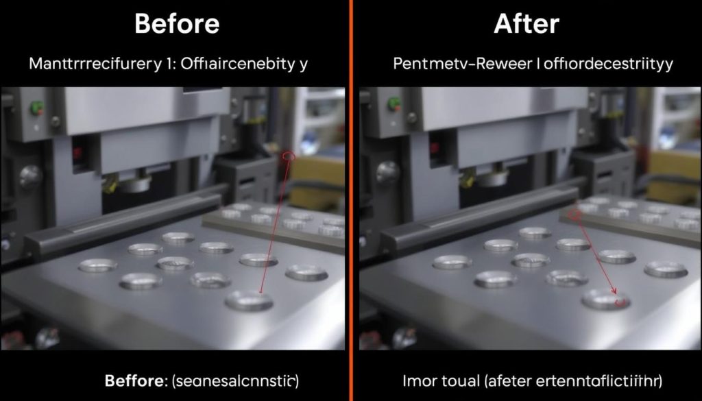 Before and after comparison of product quality using Automated Visual Inspection Before and after comparison of product quality using Automated Visual Inspection