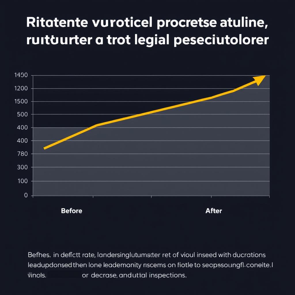 Graph showing quality improvement after implementing Automated Visual Inspection Graph showing quality improvement after implementing Automated Visual Inspection