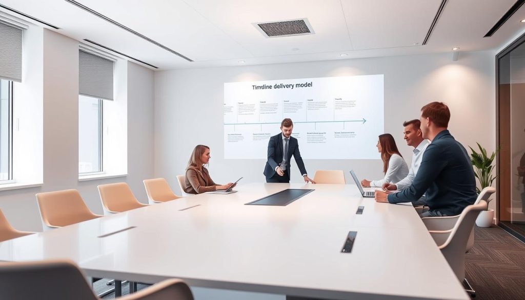 tidslinje leverans model