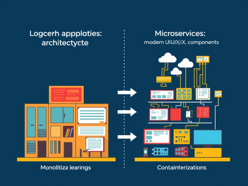 Application Modernization services in Bangalore showing legacy to modern application transformation
