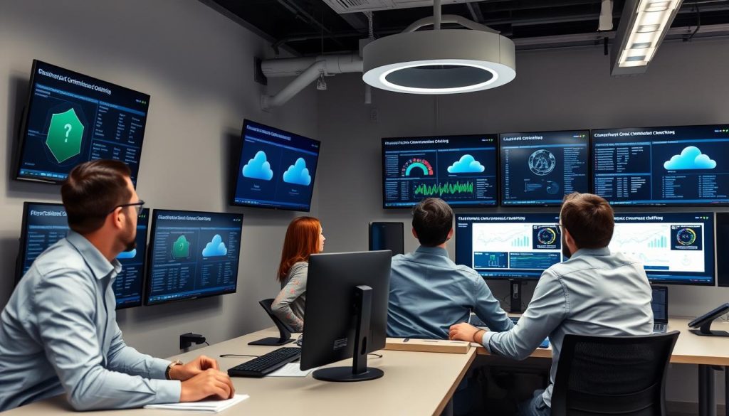 Continuous monitoring dashboard for cloud security compliance