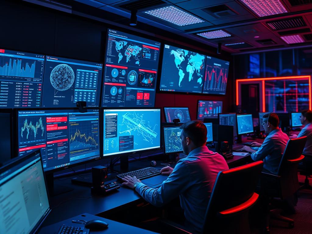Cybersecurity services in Bangalore showing security operations center