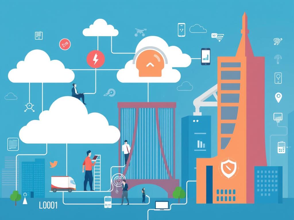Digital transformation visualization showing cloud migration and mobile workforce in Bangalore Digital transformation visualization showing cloud migration and mobile workforce in Bangalore