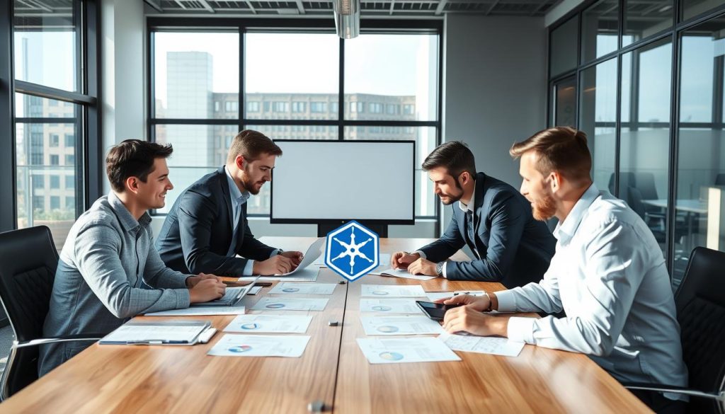 IT-team som planerar Kubernetes-migrering