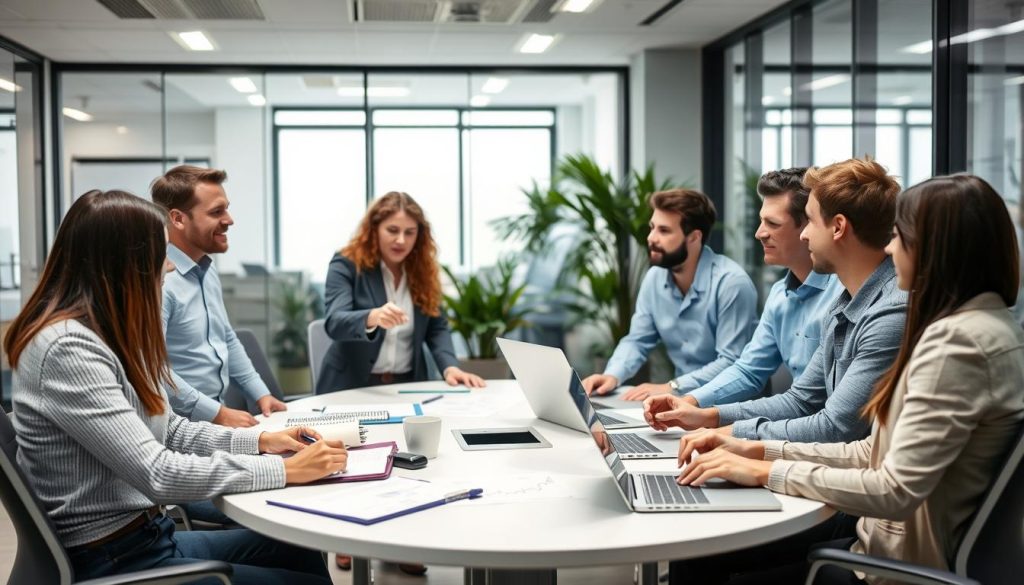 Implementationsteam planerar Kubernetes-utrullning i kontorsmiljö