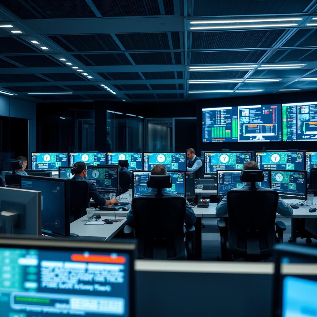 Security operations center monitoring multiple security feeds