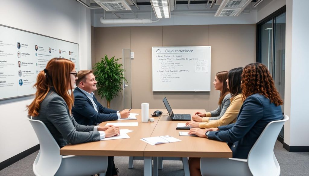 Team addressing common cloud security compliance audit findings