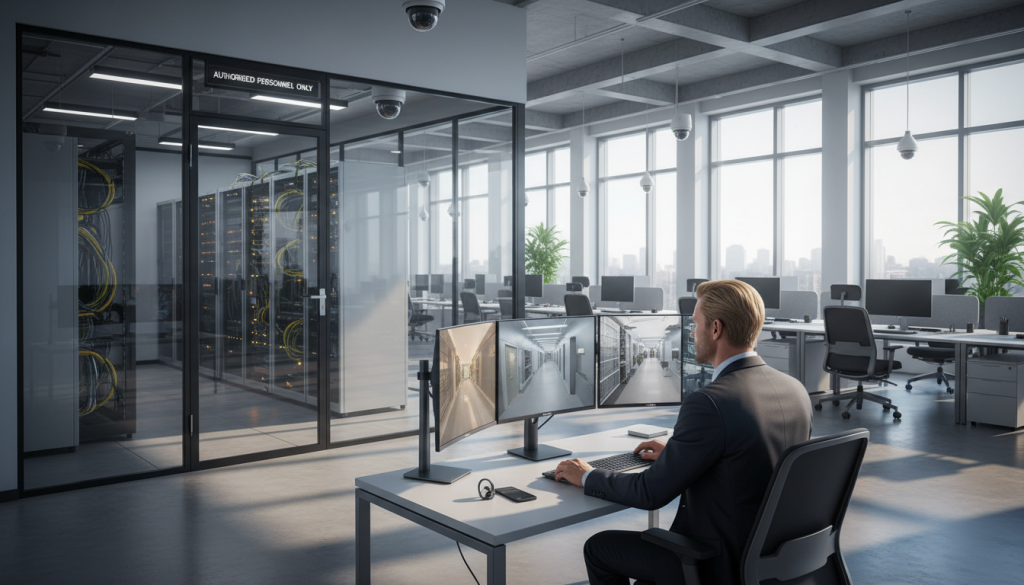 Fysisk säkerhet som en av IT-säkerhetstyper för att skydda infrastruktur