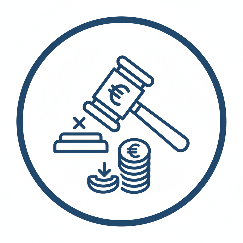 Icon representing financial penalties for NIS2 non-compliance