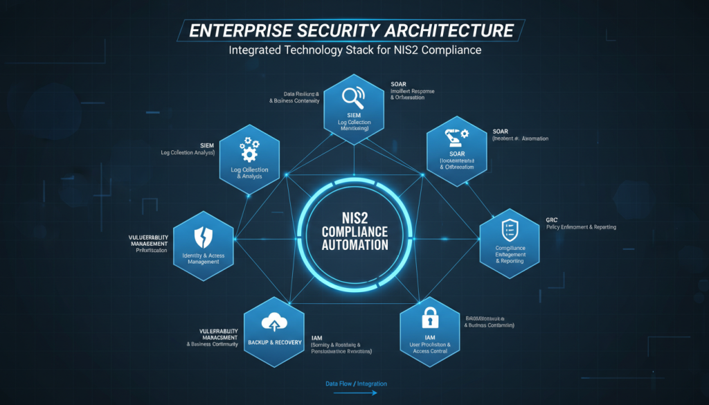 Integrated technology stack for NIS2 compliance automation