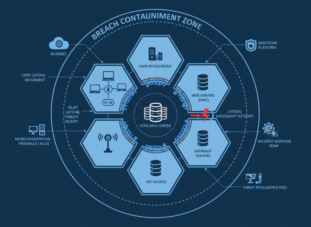 Network segmentation diagram showing containment zones