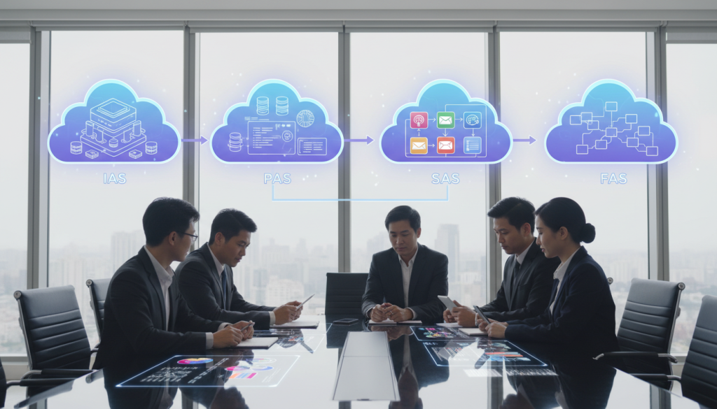 What are the 4 types of cloud services?